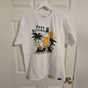 Pour Decisions White Graphic T-Shirt for Men Open 925 Size XLarge